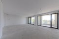 New empty room under construction. Plaster walls. New home. Concrete walls. Interior renovation Royalty Free Stock Photo