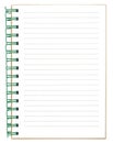 New empty striped notebook