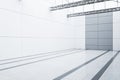 New  white garage interior. Warehouse concept. 3D Rendering Royalty Free Stock Photo