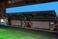 New energy bus battery Royalty Free Stock Photo