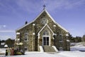 New England Church at Christmas Time Royalty Free Stock Photo