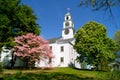 New England Church in Spring Royalty Free Stock Photo