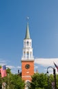 New England church steeple Royalty Free Stock Photo