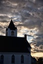 New England Church Sunset