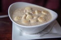 New England Clam Chowder in a bowl Royalty Free Stock Photo