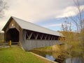 New England covered bridge wooden rustic countryside river vintage Vermont New Hampshire