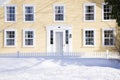 New England home on winter Royalty Free Stock Photo