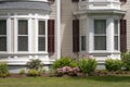 New England house windows Royalty Free Stock Photo