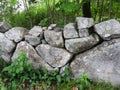 New England stone single wall design Royalty Free Stock Photo