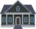 Single Family Home Vector Illustration