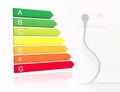 New 2019 european energy efficiency classification label with classes from A to G
