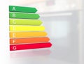 New 2019 european energy efficiency classification label with classes from A to G