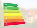 New 2019 european energy efficiency classification label with classes from A to G