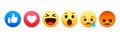 New Facebook like button 6 Empathetic Emoji Reactions