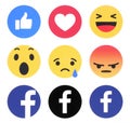 New Facebook like button 6 Empathetic Emoji Reactions