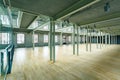 New factory hall with pillars Royalty Free Stock Photo