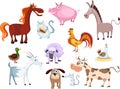 New farm animal set Royalty Free Stock Photo