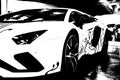 New fast super car in the white color