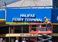 new ferry sign installation