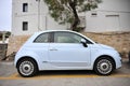 New Fiat 500 car in the street of Naoussa, Greece Royalty Free Stock Photo