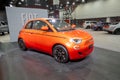 New 2024 Fiat 500e EV displayed at North American International auto show in Detroit