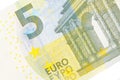 New five euro banknote front side Royalty Free Stock Photo