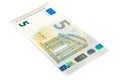 New five euro banknote front side Royalty Free Stock Photo