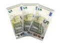 New five 5 euro banknote greenback paper money Royalty Free Stock Photo