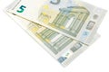 New five euros banknote front side Royalty Free Stock Photo