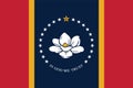 New flag of Mississippi - state of United States Royalty Free Stock Photo