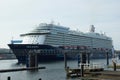 The new flag ship `Mein Schiff 6` from Tui Cruises makes it first call to the Port of Kiel