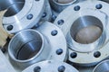 New flanges in the workshop of the plant Royalty Free Stock Photo