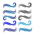 New fluid flowing water logo
