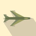 New flying jet fighter flat icon