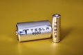 4680 is new formfactor of Tesla lithium battery cell, St. Petersburg, Russia, January 6, 2022.