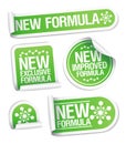 New Formula stickers. Royalty Free Stock Photo