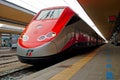 New Frecciarossa train at the station in Turin Royalty Free Stock Photo