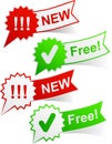 New and free tags. Royalty Free Stock Photo