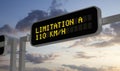 New french highway speed limit 3D rendering