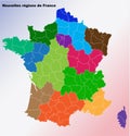 New French regions. Royalty Free Stock Photo