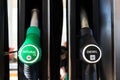 New fuel labeling at petrol station pumps with new EU labels