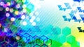 Hexagonal and tringle future technology concept abstract background Royalty Free Stock Photo