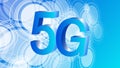 New 5G networks, cyberspace binary code background, computer science vector layout Royalty Free Stock Photo