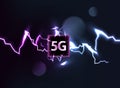 New 5G wifi Internet high-speed, innovative connection, the speed of data transmission technology vector illustration