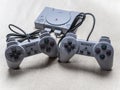 New game console Sony PlayStation with joysticks 07 04 2019 Royalty Free Stock Photo