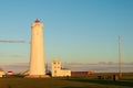 New GarÃÂ°skagi Lighthouse, sunset, GarÃÂ°ur Iceland, Europe