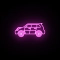 A new generation car neon icon. Simple thin line, outline vector of generation icons for ui and ux, website or mobile application Royalty Free Stock Photo