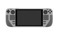 A new generation portable game console in vector.A compact game console in vector format