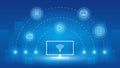 New generation of smart devices for smart life,wireless connection with other devices,internet of thing IOT concept,application