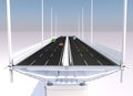 New Genoa bridge project, bridge reconstruction from Renzo Piano`s project. Morandi bridge. Italy